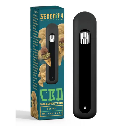 Serenity Full Spectrum CBD (96%) Vape 1ml with Gelato Flavor