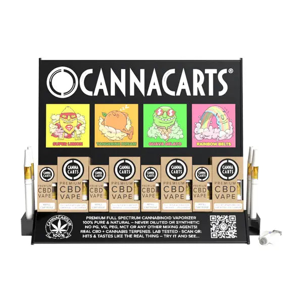 Cannacarts 420 POS Display Unit Set - 25 CBD Vapes - CBD