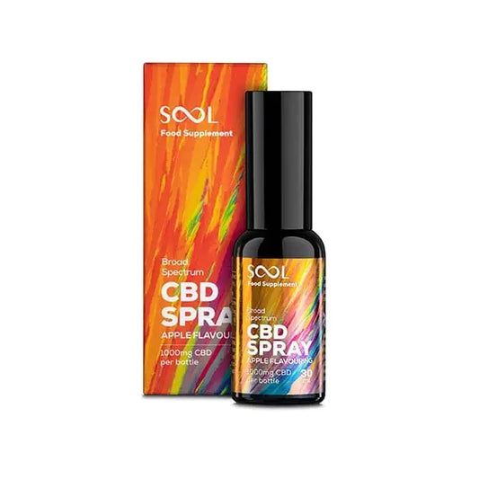 Sool Broad Spectrum CBD Oil Spray Apple 1000mg, 30ml